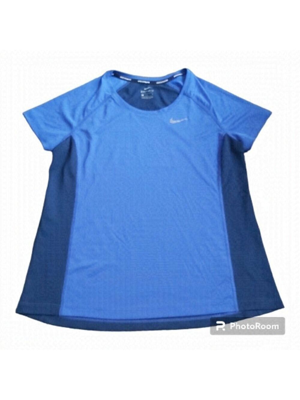 Youth Nike Running Dri-Fit Blue 100% Polyester T-Shirt With Mesh Back - Size L
